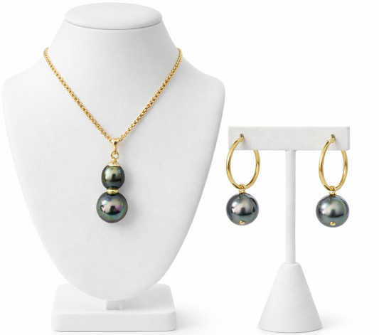 Marita - New Gold-Filled Gorgeous Tahitian Blending with Swarovski Pearl Set