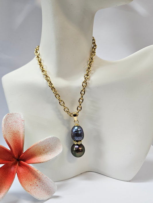 Double Natural Pearls Necklace