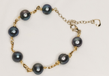 LEII - NATURAL BAROQUE BLUE-PEACOCK TONE PEARL BRACELET