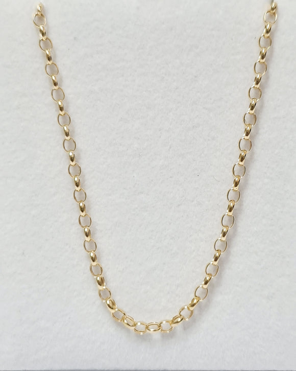 9crts Gold cable chains - 60cm