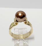 MANINO RINGS - MULTICOLOUR VARIETY - Engraved Thin Shell Pearl Ring