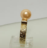MANINO RINGS - MULTICOLOUR VARIETY - Engraved Thin Shell Pearl Ring