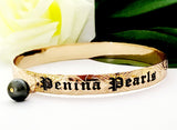 Tahitian Penina Pearls - Personalised Name on Gold-filled Bangle