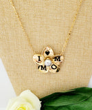 Plumeria Personalised Name Pendant Necklace comes with Earrings  (40mm x 10mm)