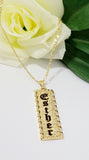 Personalised Name Engraved Pattern Pendant Necklace