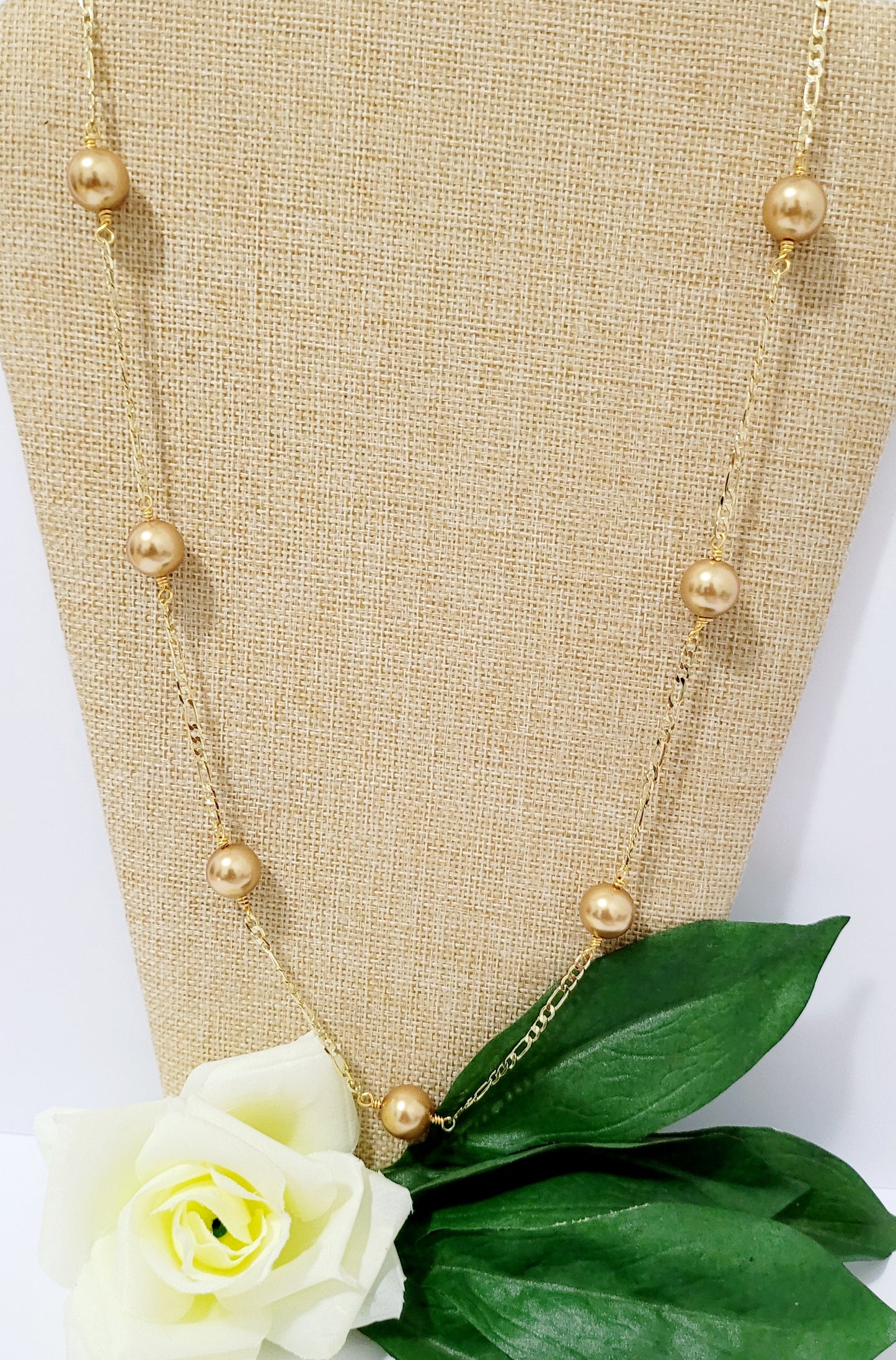 GOLDIANA -12mm Premium Gold Swarovski Multiple Pearl Set