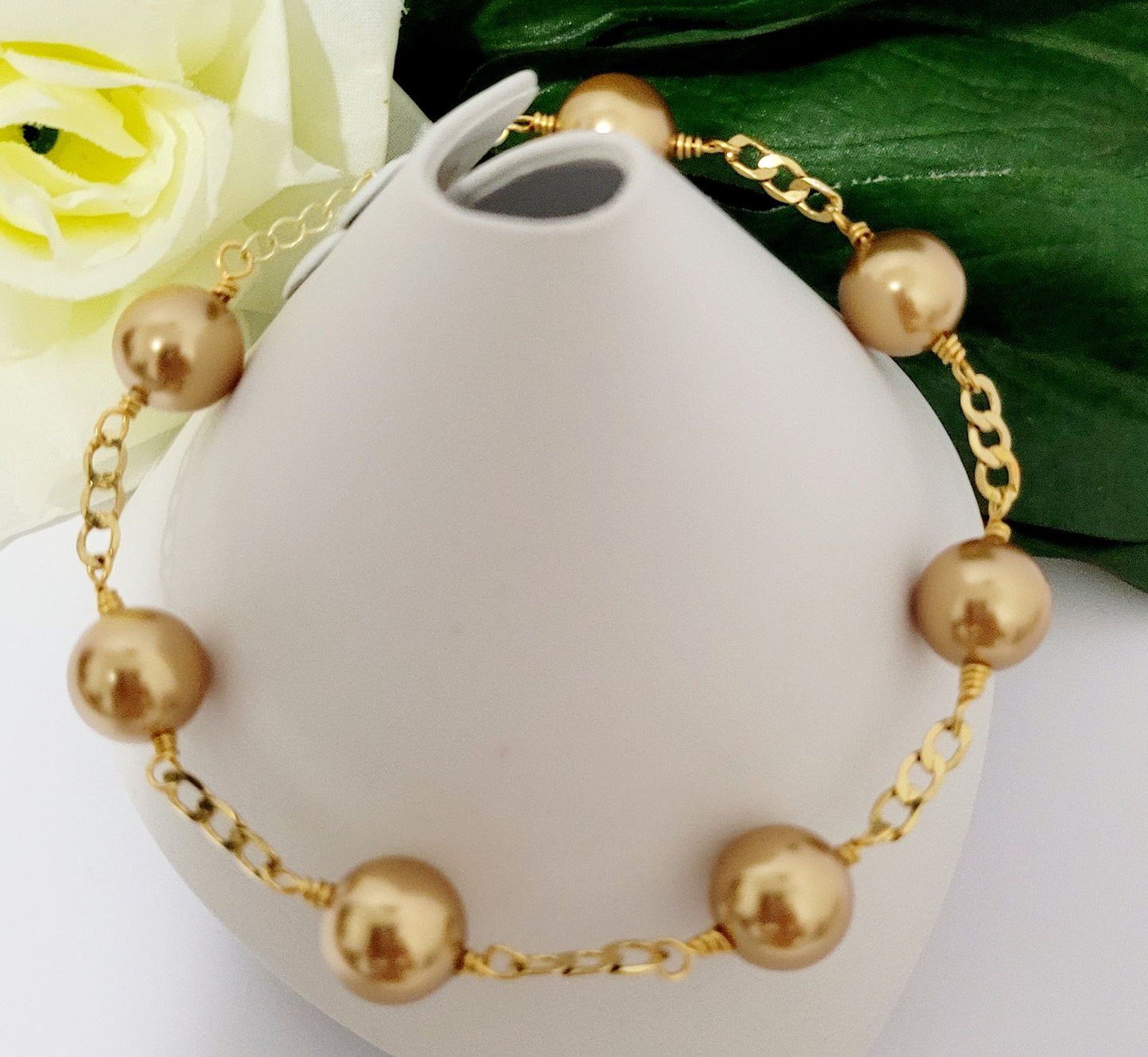 GOLDIANA -12mm Premium Gold Swarovski Multiple Pearl Set