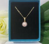 KERRYANE - 925 Stamped Gold Filled Natural Edison Champagne Tone Pearl Pendant Necklace