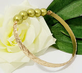 5 Pearls - Hawaiian Polynesian Engraved Pattern bangle - Brand New Island Style