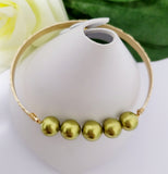 5 Pearls - Hawaiian Polynesian Engraved Pattern bangle - Brand New Island Style