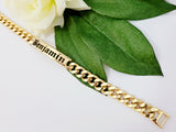 14k Solid Gold filled: Men's Personalised Name Bracelet