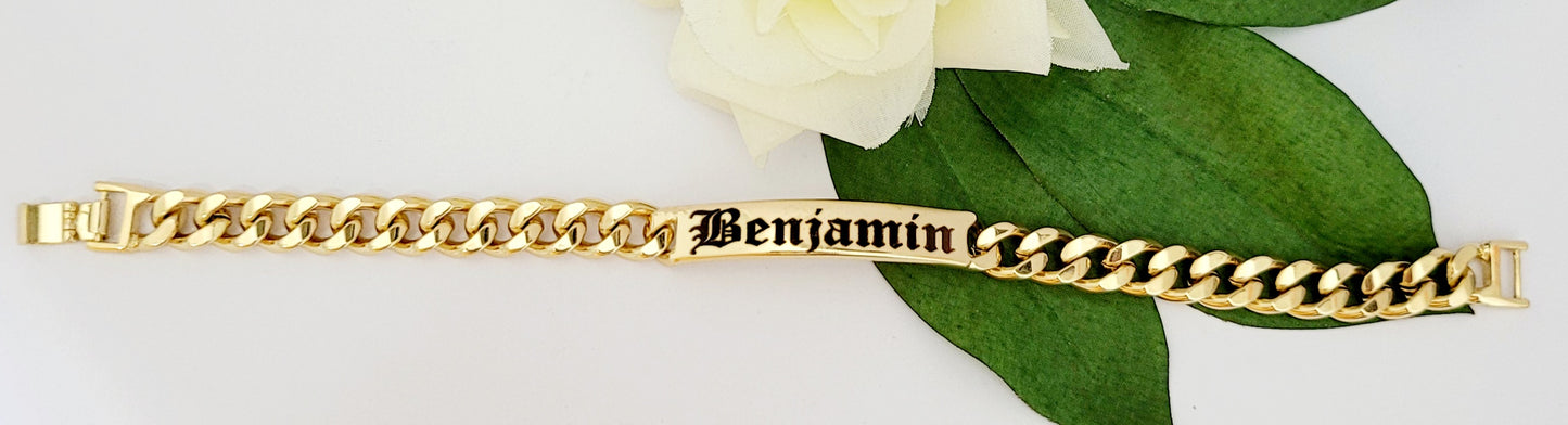 Mens Personalised Name Engraved Bracelet