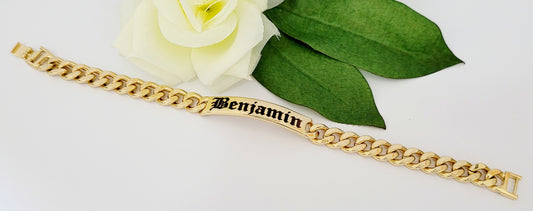 Mens Personalised Name Engraved Bracelet