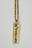 Nadia - Plain Personalised Pendant Necklace - 14k GOLDFILLED