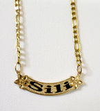 Horizontal Personalised Name Pendant Necklace (40mm x 10mm)