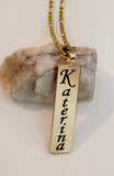 Nadia - Plain Personalised Pendant Necklace - 14k GOLDFILLED