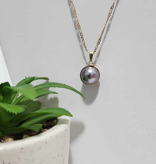 Single Caged - Light Purple Swarovski Pearls Set