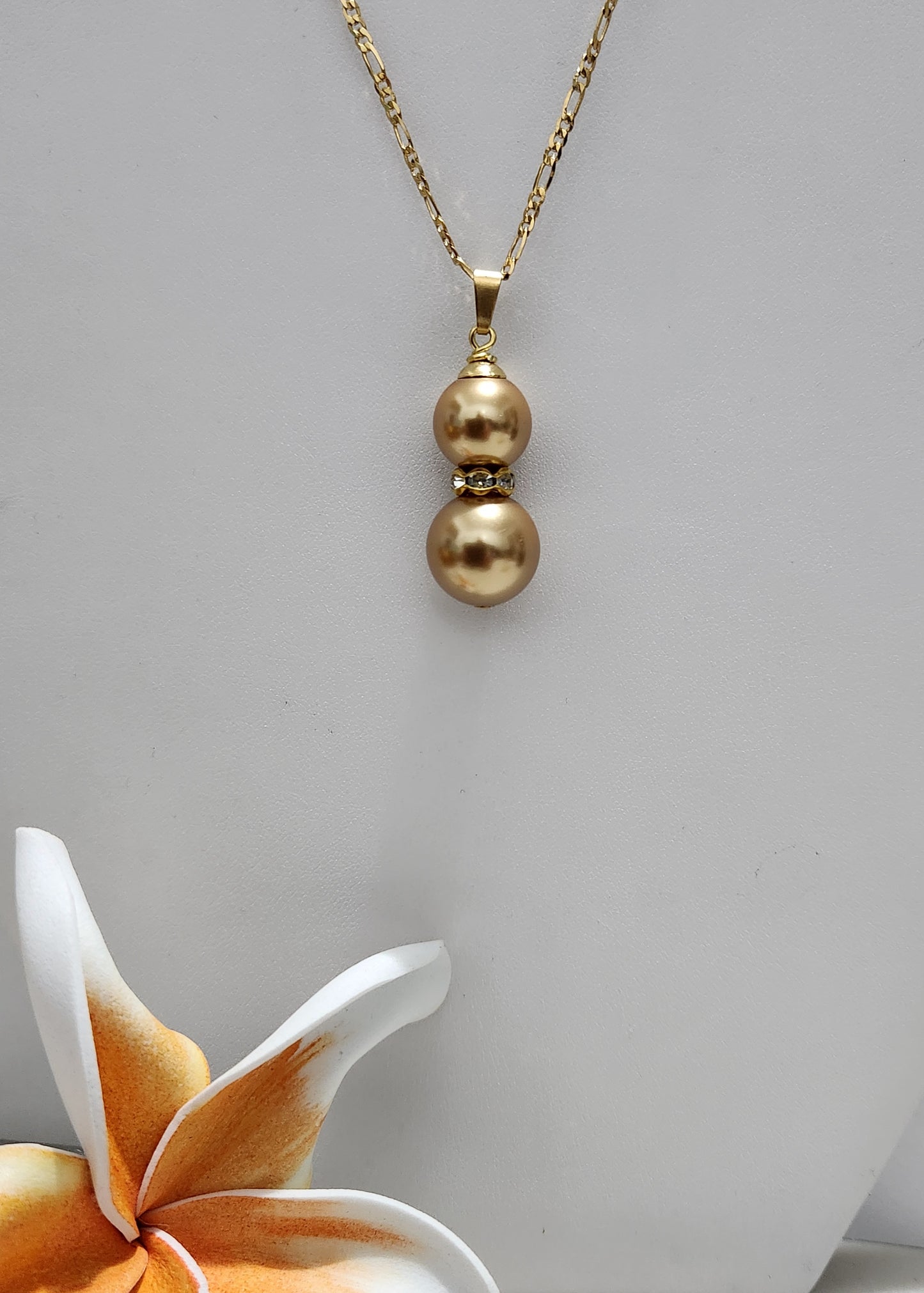 Roselilly - Premium Double Gold Swarovski Pearls Set