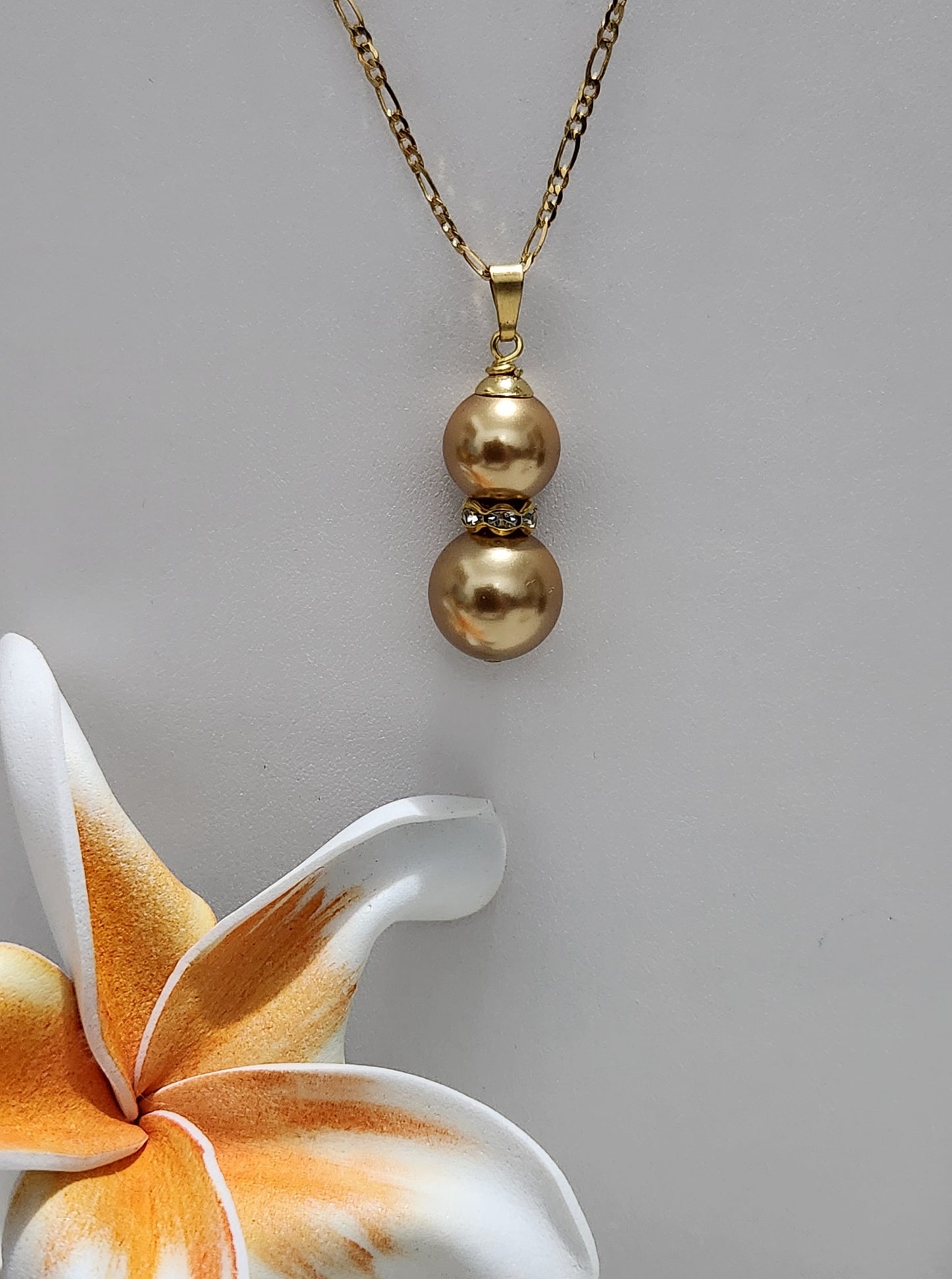 Roselilly - Premium Double Gold Swarovski Pearls Set