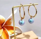 Double Iridescent Blue Premium Swarovski Pearls Set