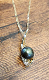 Natural Tahitian Pearl Necklace - 14k Goldfilled