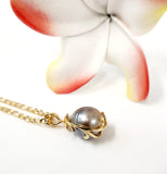 Half Caged: Genuine & Authentic Tahitian Pearl Necklace