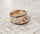 MELINA Ring - Cz Ring With Hawaiian Design