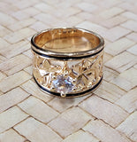 MELINA Ring - Cz Ring With Hawaiian Design