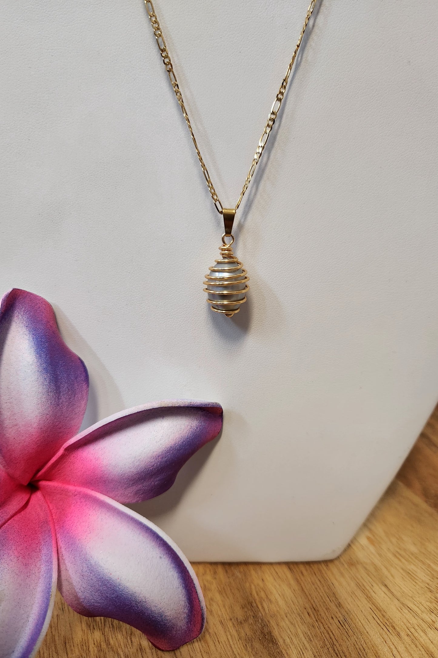 Evelyn - Grey Freshwater Encaged Pearl Necklace