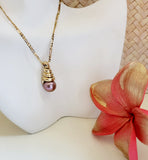 Tarina - Champagne Coloured - Natural Edison Pearl Pendant Necklace