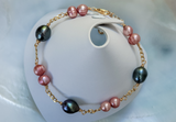 LORELEI - Tahitian x pink baroque shaped pearl bracelet