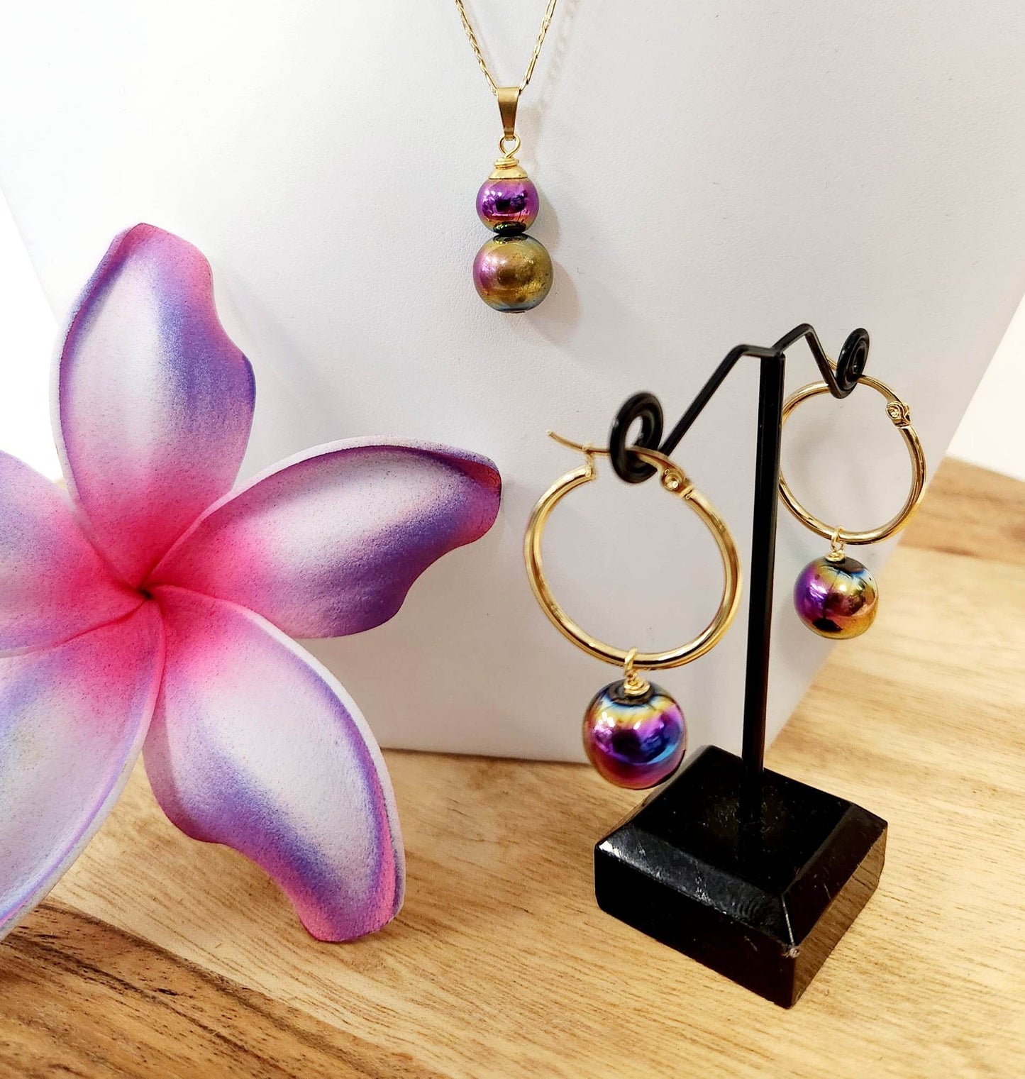 Temoana - Duo Rainbow Hematite Pearl Set
