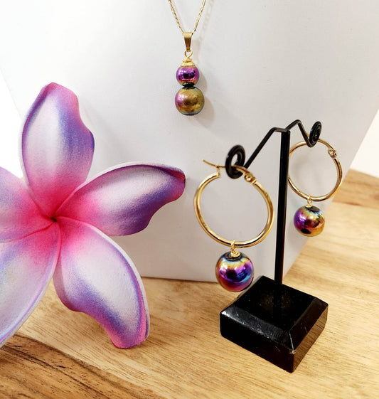 Temoana - Duo Rainbow Hematite Pearl Set