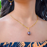 ARIYAH - Natural Tahitian Simple Pearl Set (12mm)