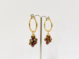Natural Freshwater Bronze Grape Pearl Earrings