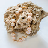 LADY PINK -Natural Baroque Pink Freshwater Pearl Bracelet