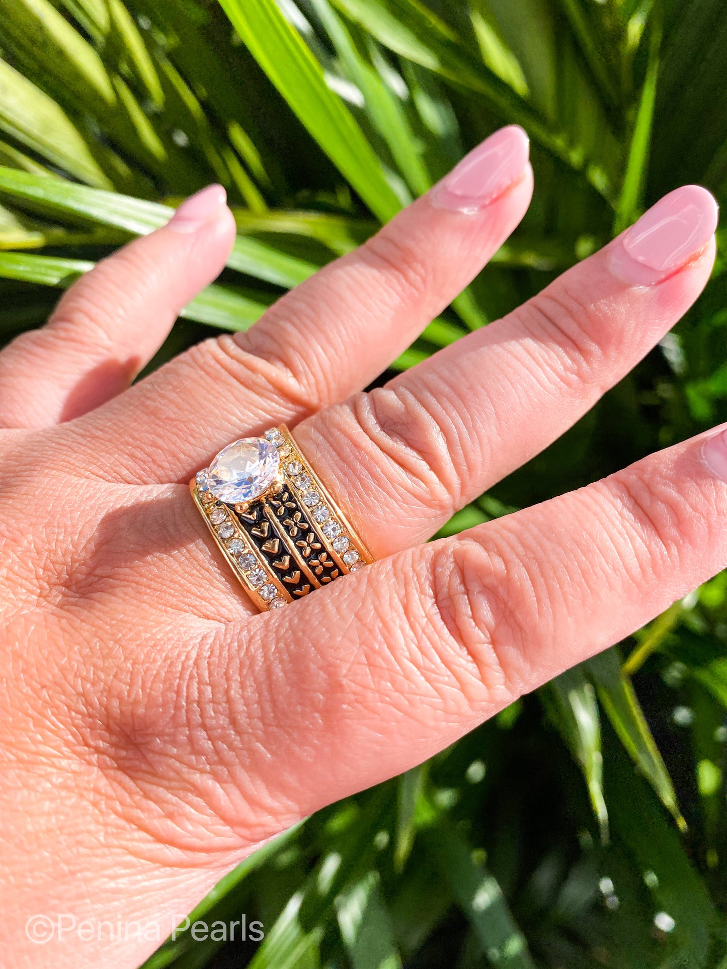 FILIALOFA - Cubic Zirconia Tribal Design Ring