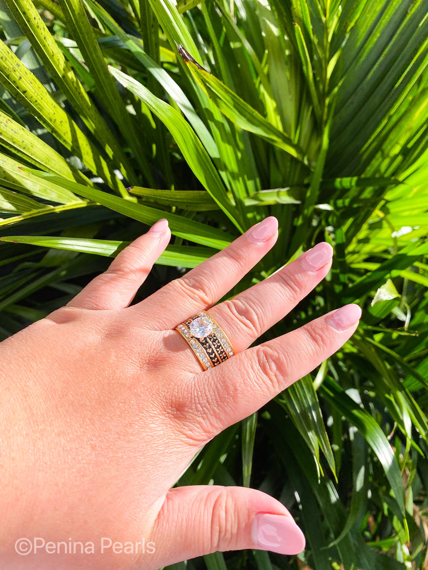 FILIALOFA - Cubic Zirconia Tribal Design Ring