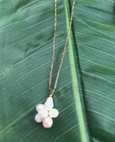 Grace - Natural White Clustered Pearl Necklace