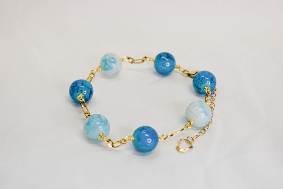 KAIRA - BLUE GEMSTONE GOLDFILLED BRACELET