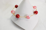 KIM - RED GEMSTONE GOLDFILLED BRACELET