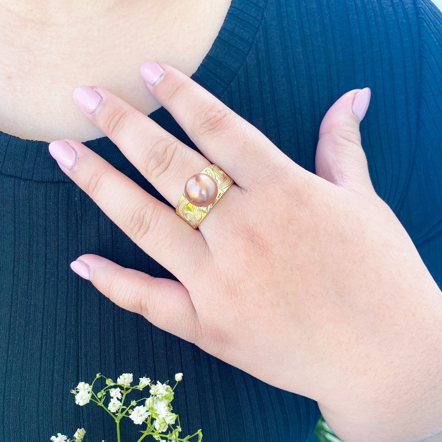 ROSA RINGS - MULTICOLOUR VARIETY - Hawaiian Engraving Premium Shell Pearl Ring
