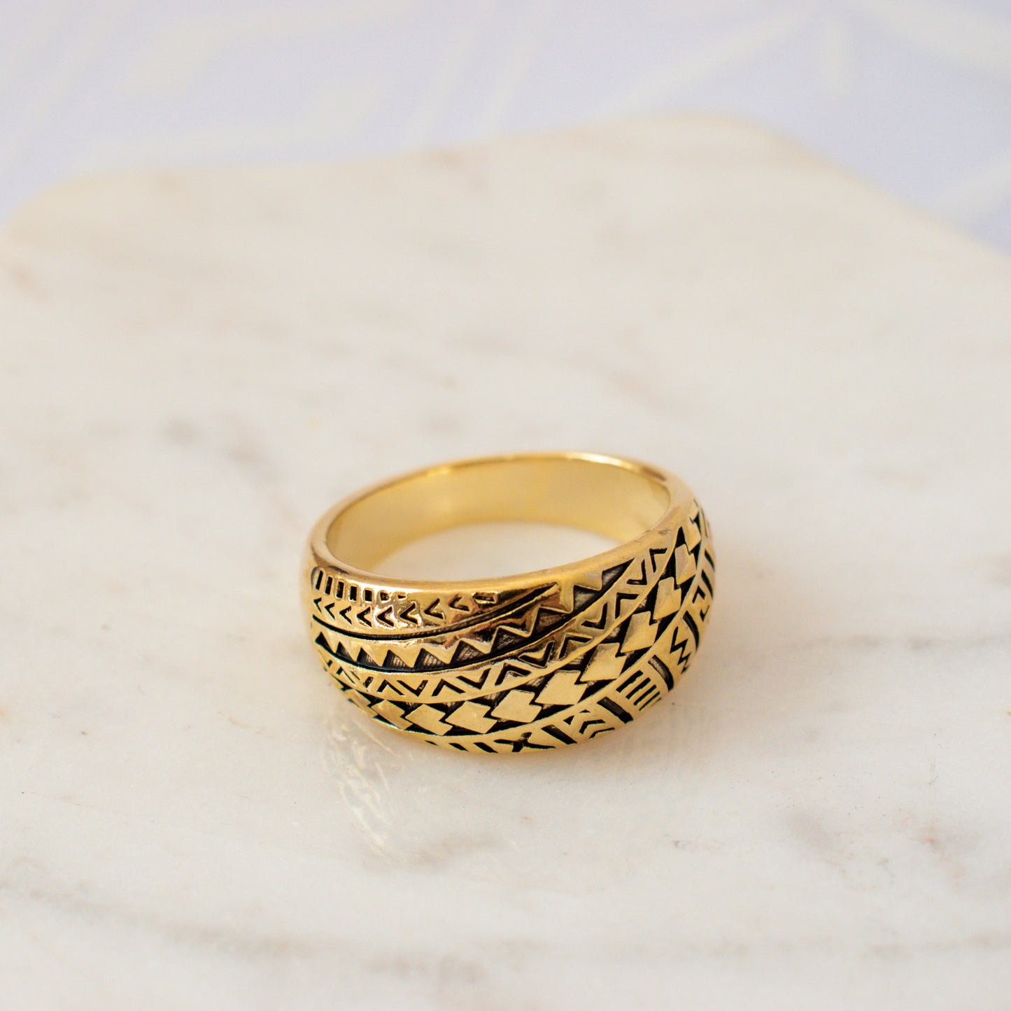 ALOHA-Polynesian Tribal Design Ring