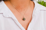 TEARDROP TAHITIAN PENDANT (13-14MM) NECKLACE - 925 Sterling Silver