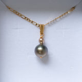 TEHANI - Tahitian Baroque with gold bead pearl necklace