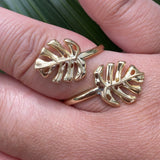 DUO MONSTERA LEAF RING - ADJUSTABLE - Multicolour Variety